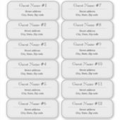 12ゲスト名用クリア住所ラベル シール (正面)