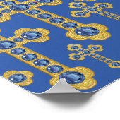 12サファイアとフェイクバッド・クロス –  ポスター (角)