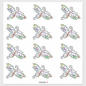 12シカラフルステッカーのトンボ・セット シール (シート)