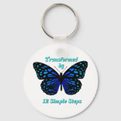 12シンプルステップ、オウム、NA、Al-Anonで変換 キーホルダー (正面)