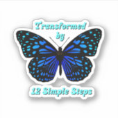 12シンプルステップ、オウム、NA、Al-Anonで変換 シール (正面)