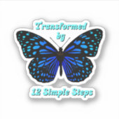 12シンプルステップ、オウム、NA、Al-Anonで変換 シール (正面)