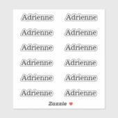 12シンプル文字のセリフ名ラベルセットカスタム12 シール (シート)