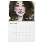 12シーズン型の季節色分析芸術 カレンダー (2月 2026)