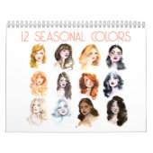 12シーズン型の季節色分析芸術 カレンダー (カバー)