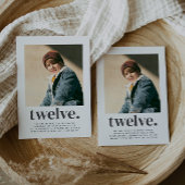 12スクエアフォトファースト誕生日招待状 招待状