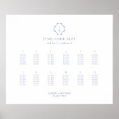 12スタイリッシュ表の結婚ポスター座席表 ポスター (正面)