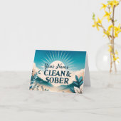 12ステッパーソナライズされたプクリーン&しらふっくらとした汚れカード カード (黄色い花)