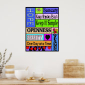 12ステップことわざ ポスター (キッチン)