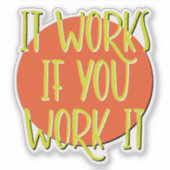 12ステップもしのスローガンで動作 シール (正面)