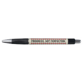 12ステップクリやる気を起こさせるームレッドパーソナライズされたブラック ボールペン