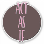 12ステップスもしスローガンとして機能 シール (正面)