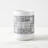 12ステップスローガンのマグ コーヒーマグカップ (中央)