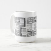 12ステップスローガンのマグ コーヒーマグカップ (正面左)