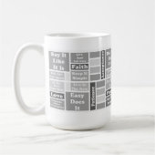 12ステップスローガンのマグ コーヒーマグカップ (左)