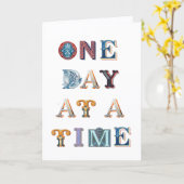 12ステップスローガン記念日の1日 カード (黄色い花)