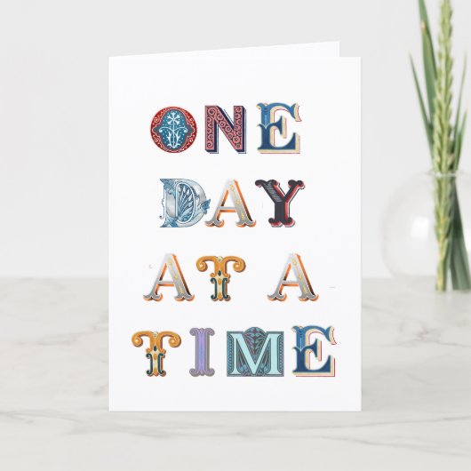 12ステップスローガン記念日の1日 カード (正面)