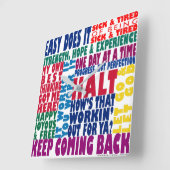 12ステップスローガン スクエア壁時計 (傾斜)