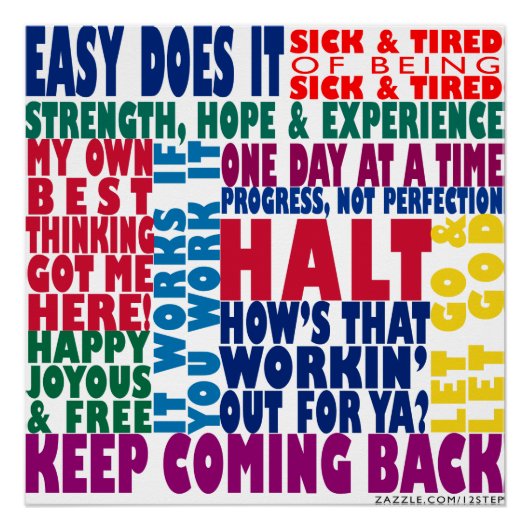 12ステップスローガン ポスター (正面)