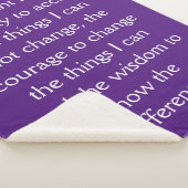 12ステップソブラティリカバリーセレニティ祈りの言葉毛布 シェルパブランケット (3/4)