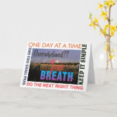 12ステップ回復のみ呼吸グリーティングカード25 カード (黄色い花)