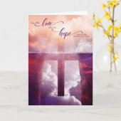 12ステップ回復クリスチャンクロスブリッジ カード (黄色い花)