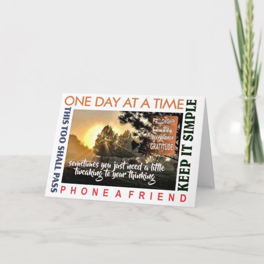 12ステップ回復グリーティングカード25 カード (正面)