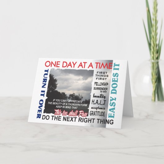 12ステップ回復スローガンカード カード (正面)