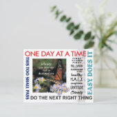 12ステップ回復スローガングリーティングカード ポストカード (スタンド正面)