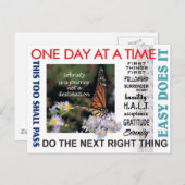 12ステップ回復スローガングリーティングカード ポストカード (正面/裏面)