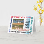 12ステップ回復スローガン カード (黄色い花)