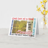 12ステップ回復スローガン カード (黄色い花)