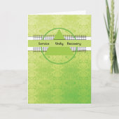 12ステップ回復勇気付けられるサービスUnity Trian カード (正面)