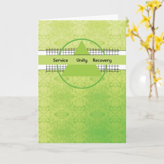 12ステップ回復勇気付けられるサービスUnity Trian カード (黄色い花)