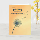 12ステップ回復Dandelionの勇気付けられる カード (黄色い花)
