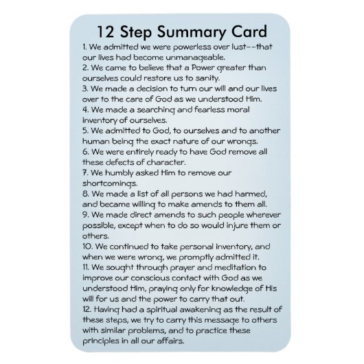 12ステップ概要カード マグネット (縦)