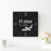 12ステップ スクエア壁時計 (ホーム)