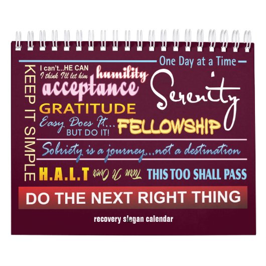 12ステップsobrietyスローガンカレンダーver.2 カレンダー (カバー)
