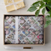 12ダイヤモンドパターンのフォトコラージュカスタム文字 薄葉紙 (ギフト)