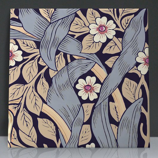 12ダスティブルーとイエローのシームレスなPimpernel 2 タイル