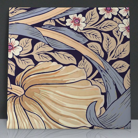 12ダスティブルーとイエローのシームレスなPimpernel 4 タイル