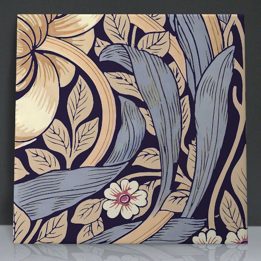 12ダスティブルー&イエローのシームレスな12 タイル