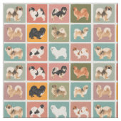 12チベットスパニエル犬織物 ファブリック (クローズアップ)