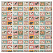 12チベットスパニエル犬織物 ファブリック (見本)