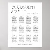 12テーブモダンルウェルカムシーティングチャート ポスター (正面)