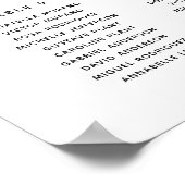 12テーブモダンルウェルカムシーティングチャート ポスター (角)