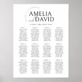 12テーブモダンルウェルカムシーティングチャート ポスター (正面)