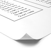 12テーブルのケルトの記号と葉 ポスター (角)