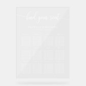 12テーブルエレガントな結婚式のシーティングプラン アクリルサイン (正面)