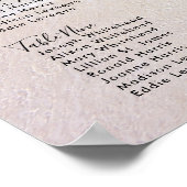 12テーブルビーチの背景テーブルの座席表 ポスター (角)